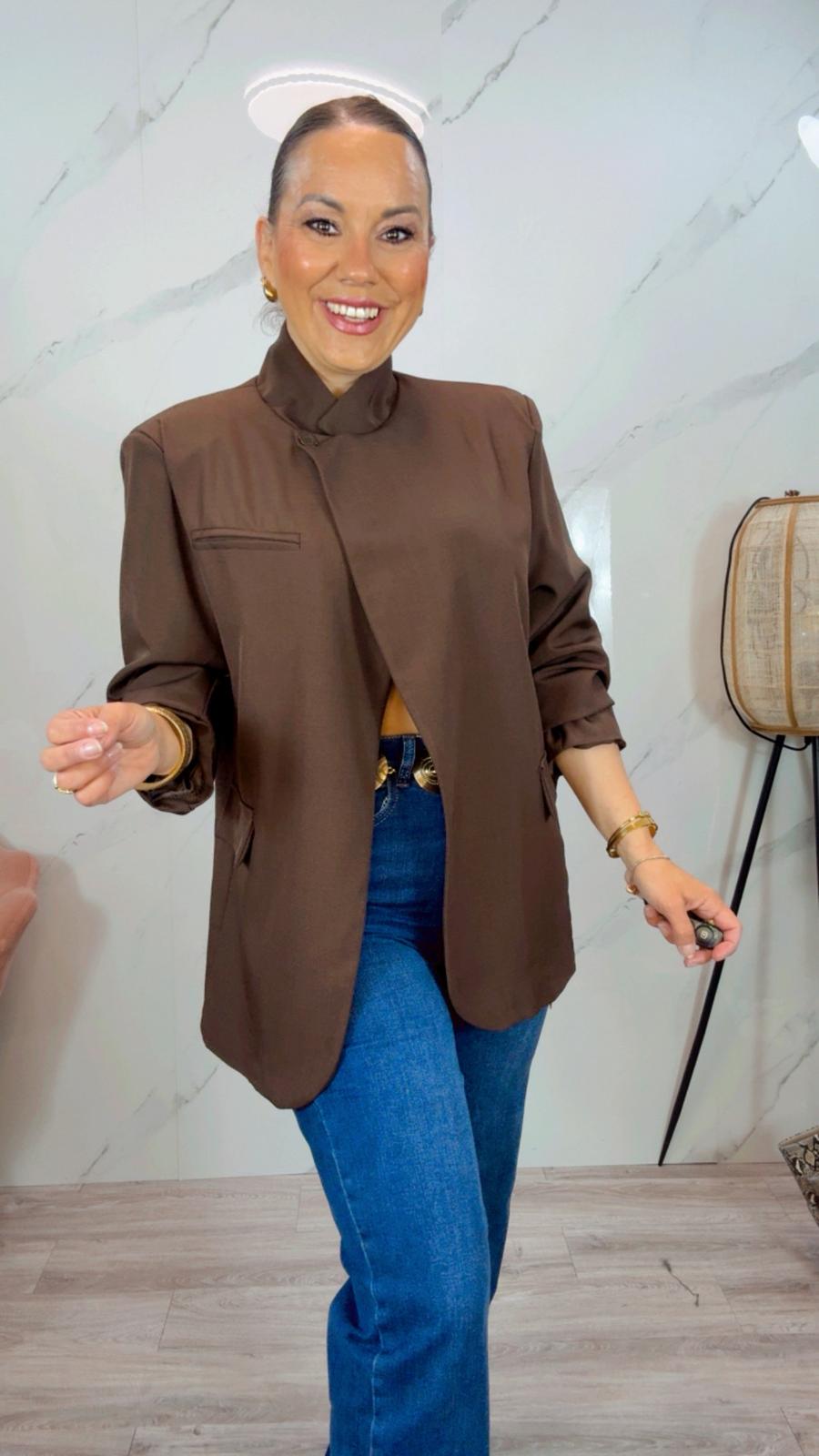 Chaqueta Cruzada Marrón