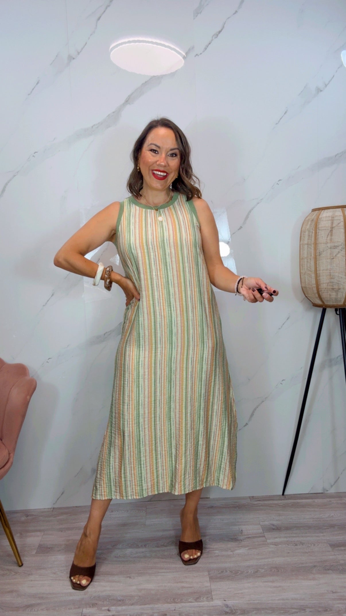 Vestido Rayas midi