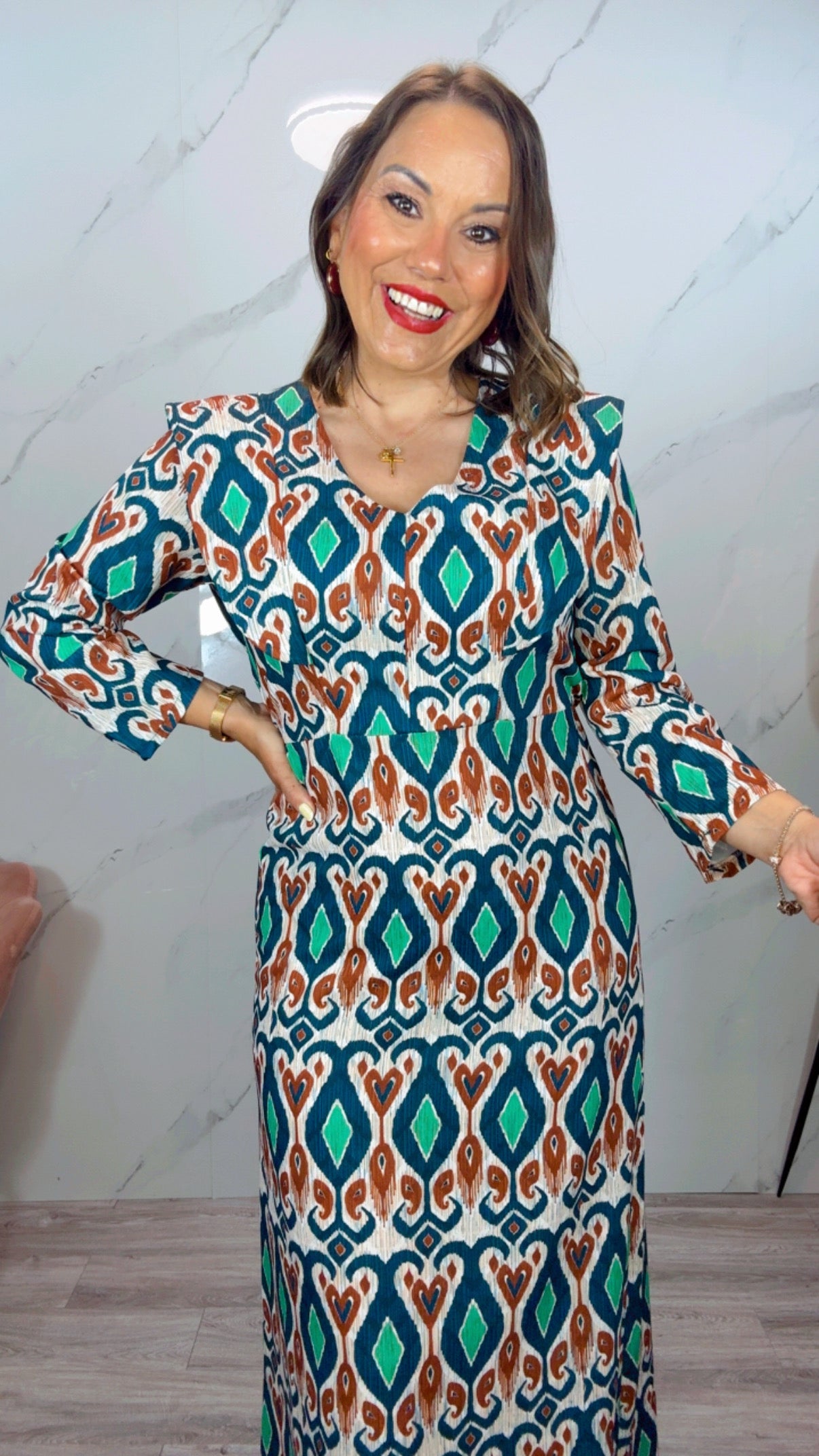 Vestido Teresa aguamarina
