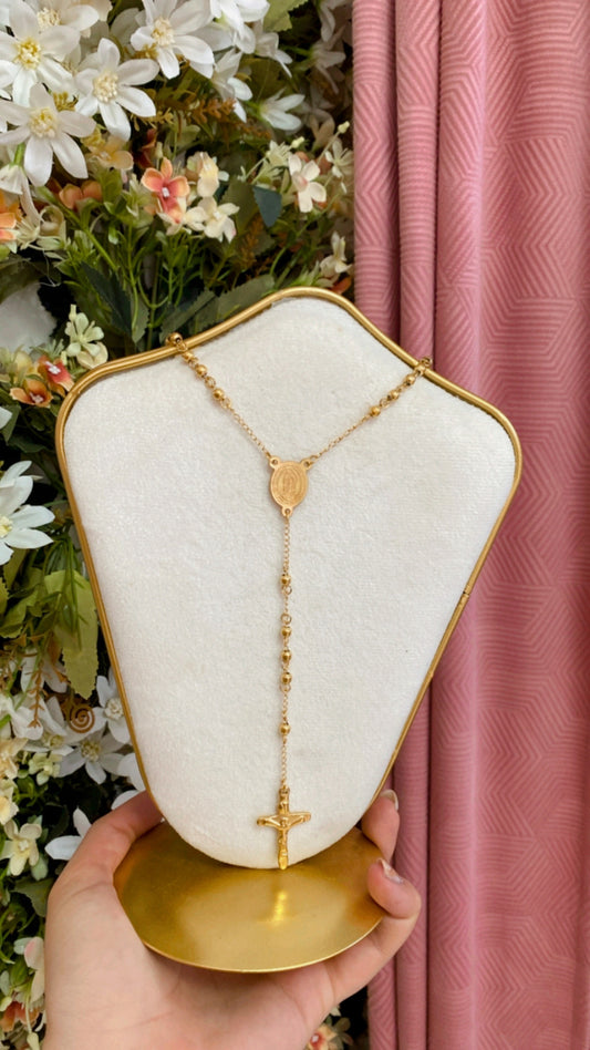 Colgante Virgen + Cruz