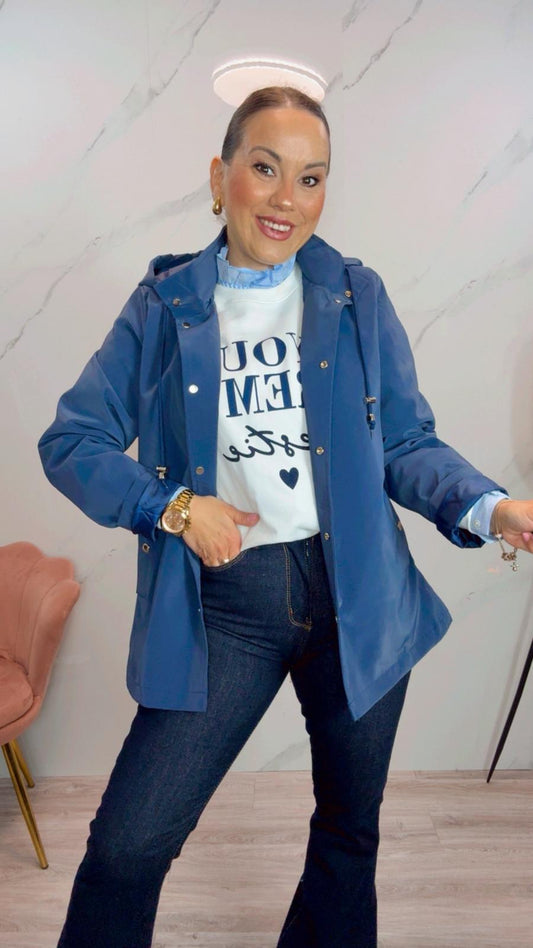 Parka Impermeable Azul