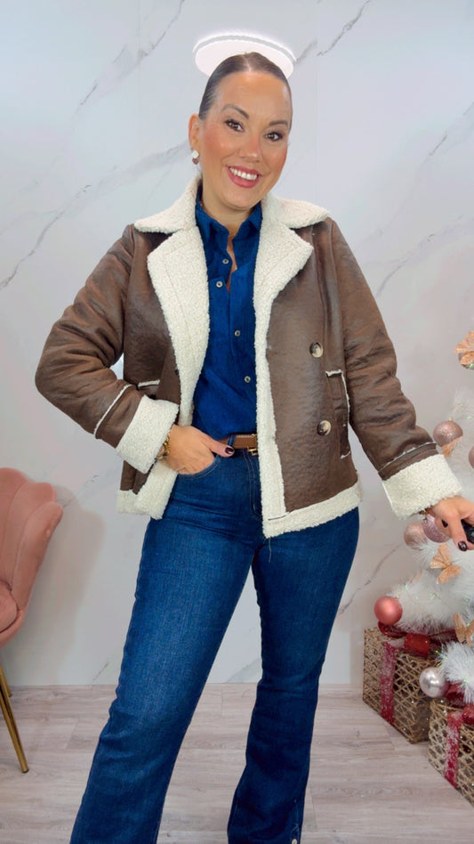 Chaqueta Aviador Marrón