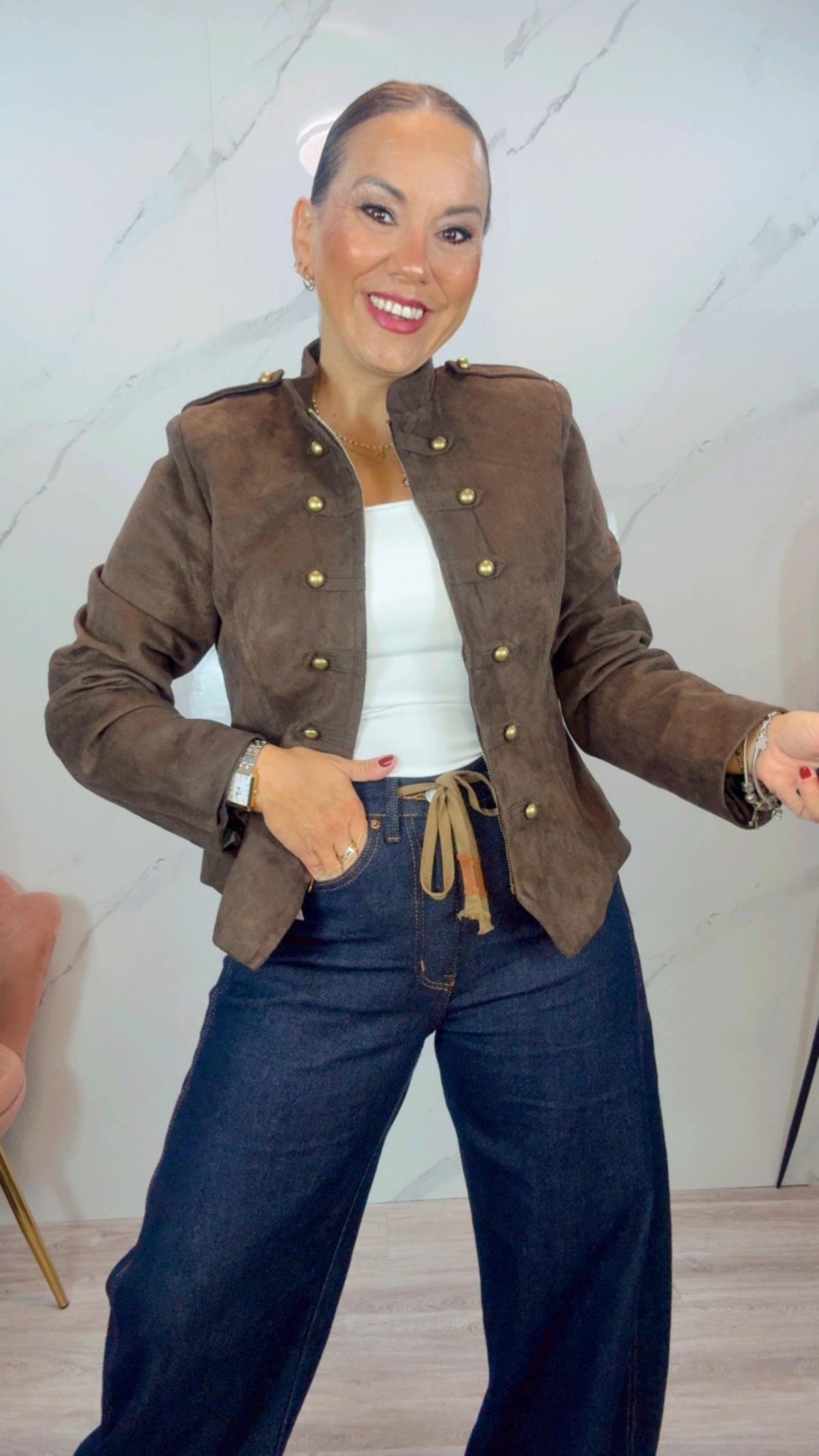 Chaqueta Militar Angelina Marrón chocolate