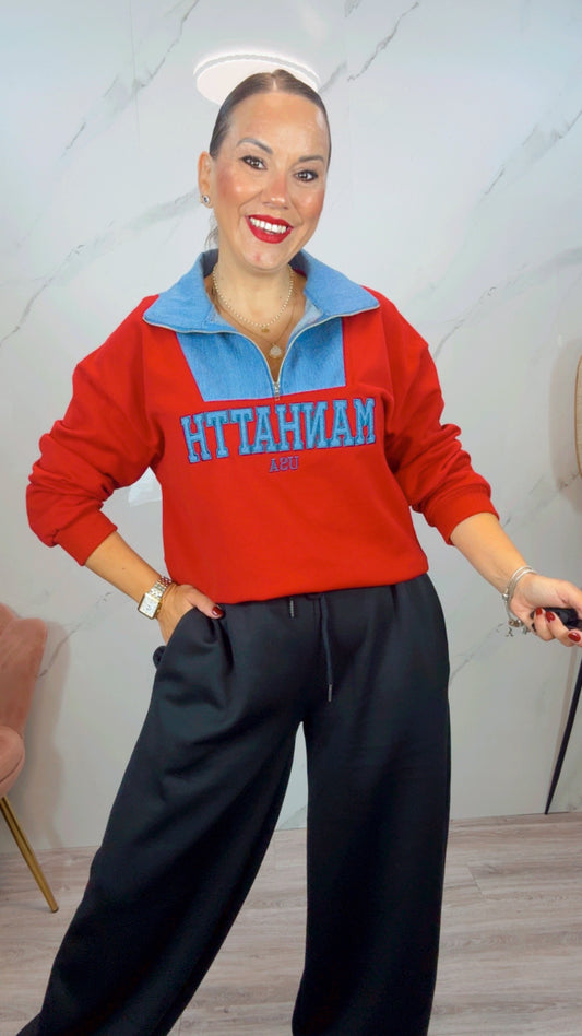 Sudadera Manhattan Roja