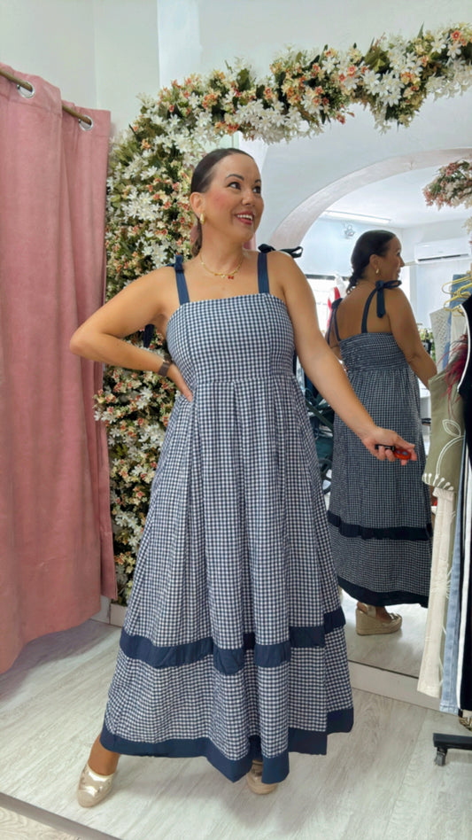Vestido Alma azul marino