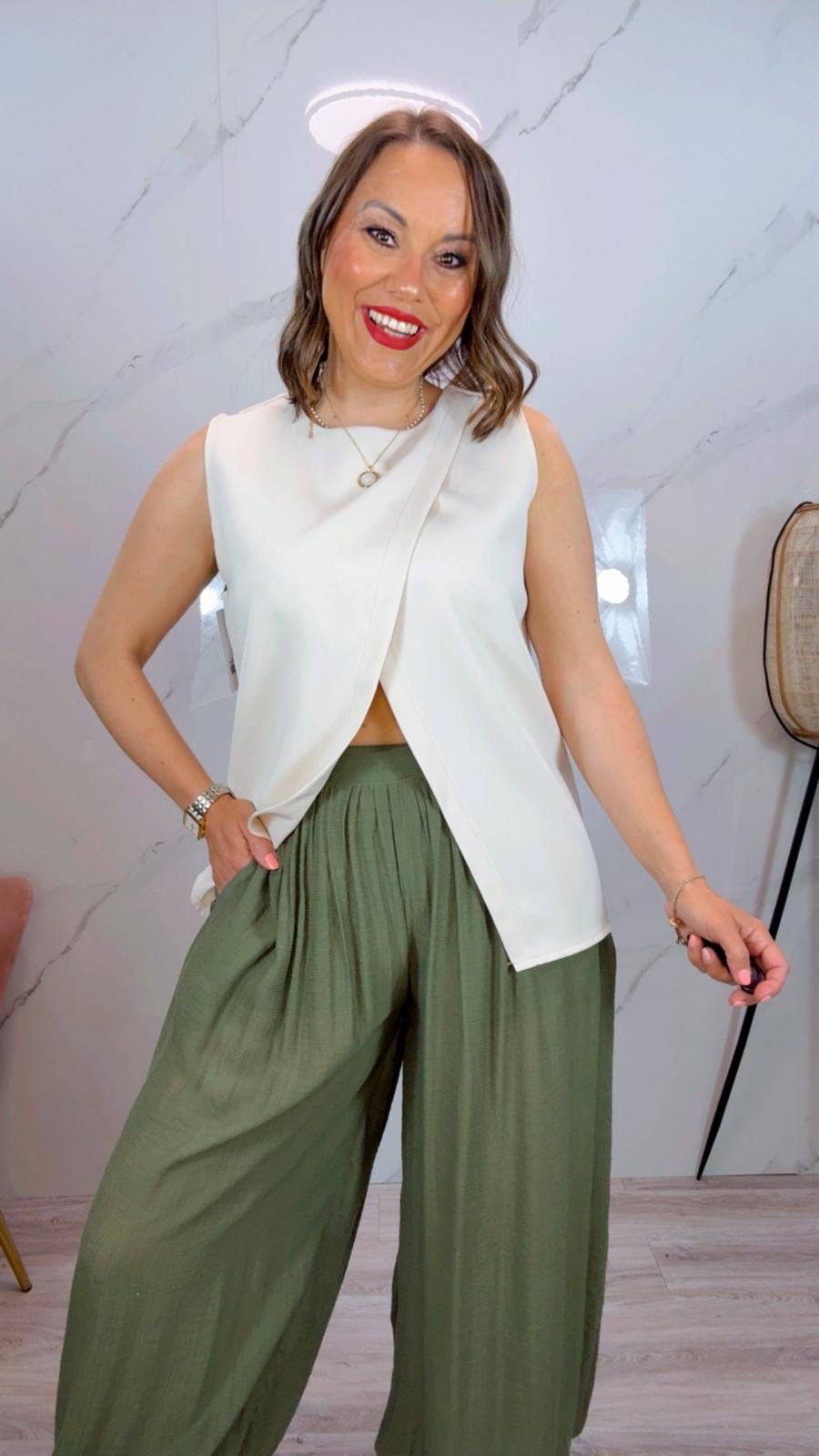 Top Cruzado Beige