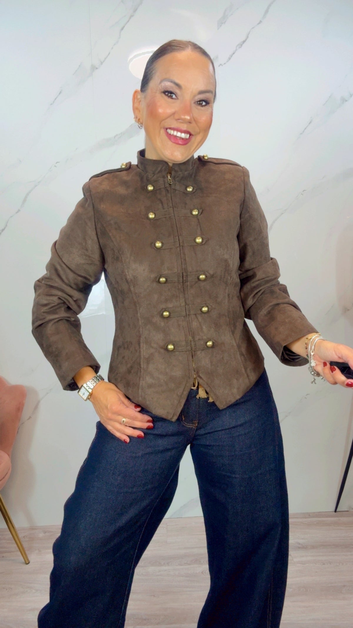 Chaqueta Militar Angelina Marrón chocolate