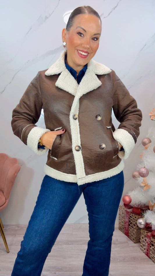 Chaqueta Aviador Marrón