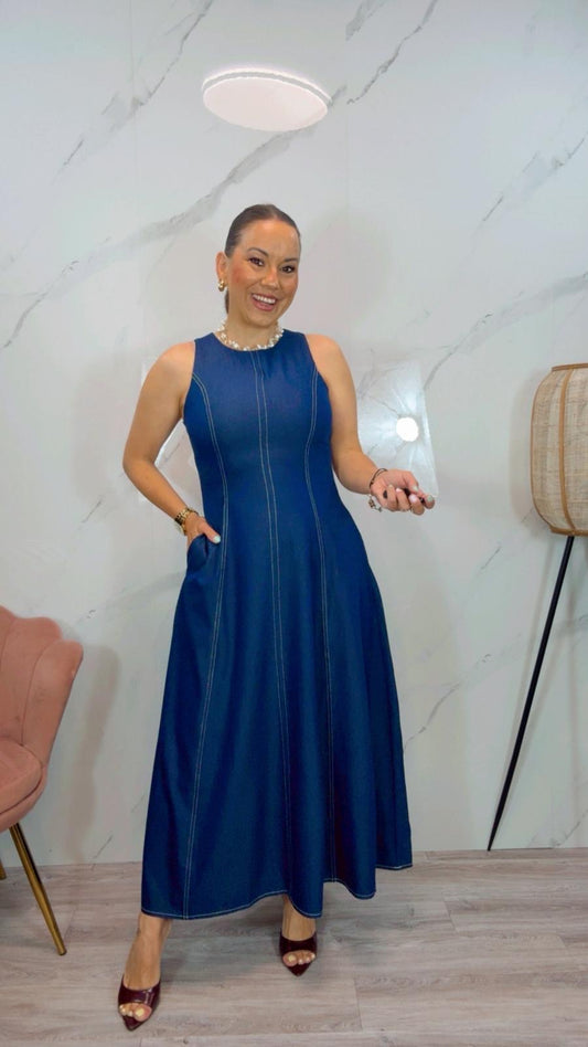 Vestido Midi Vaquero