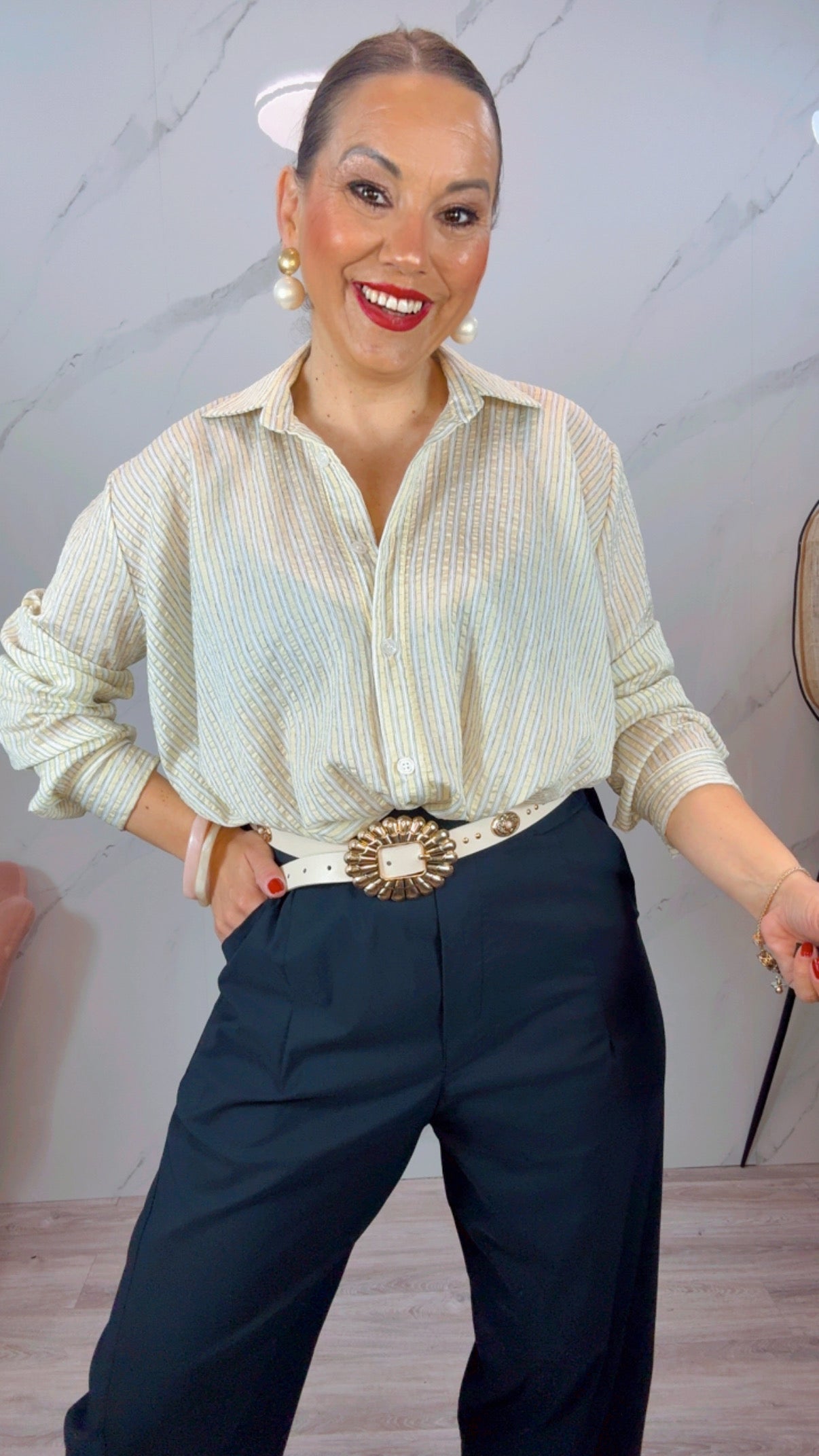 Camisa Croppe Amarilla