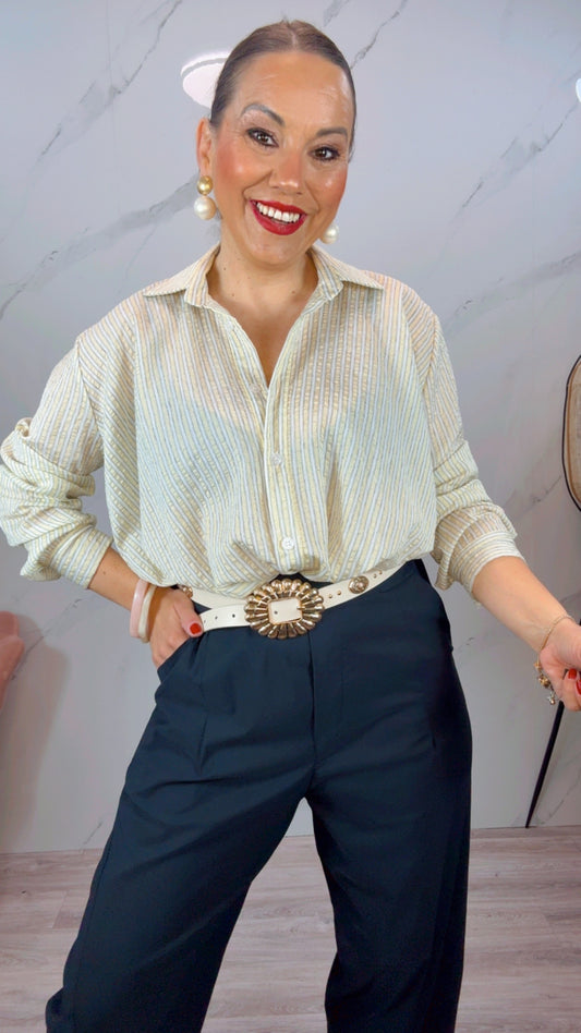 Camisa Croppe Amarilla