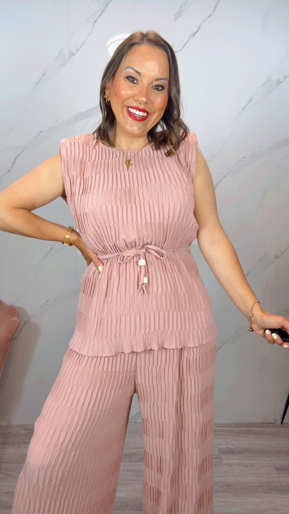 Conjunto Alma Rosa Empolvado