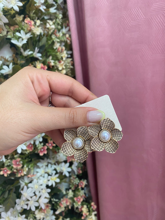 Pendiente Flor Perla