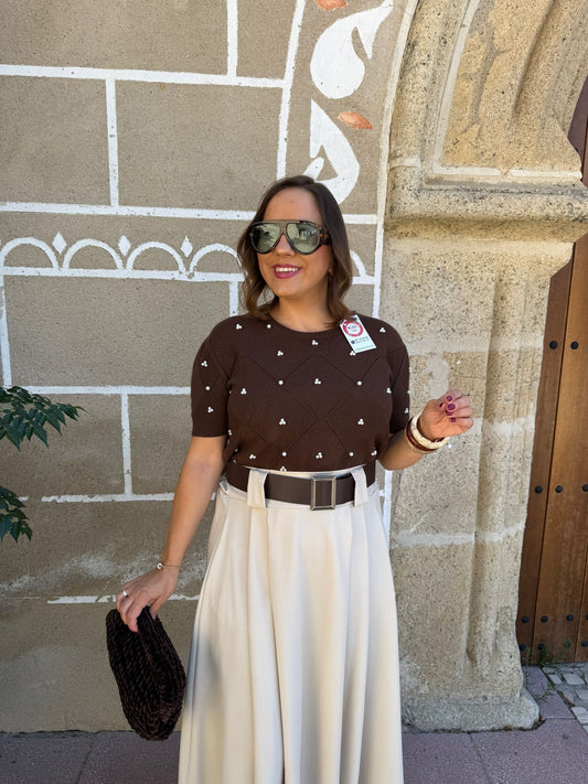 Jersey Perlas Marrón
