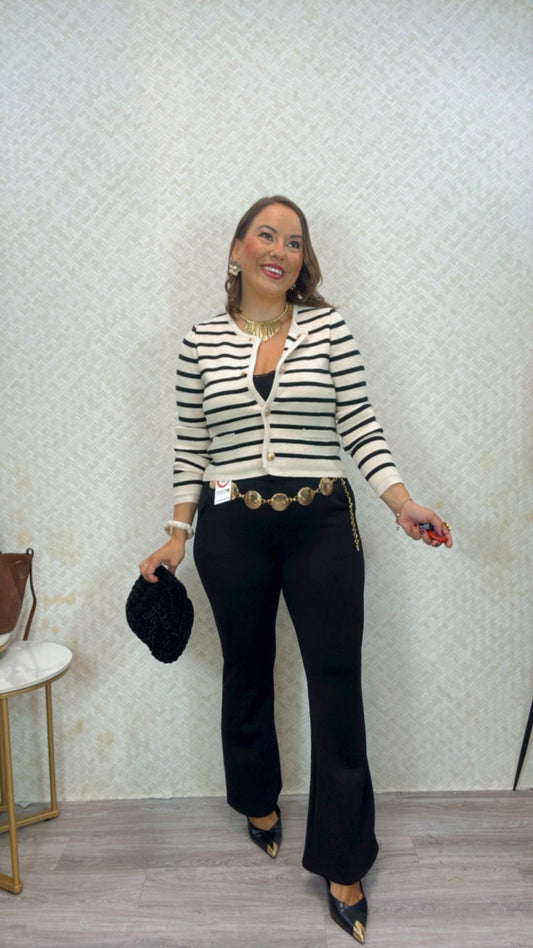 Pantalón Punto Campana Negro