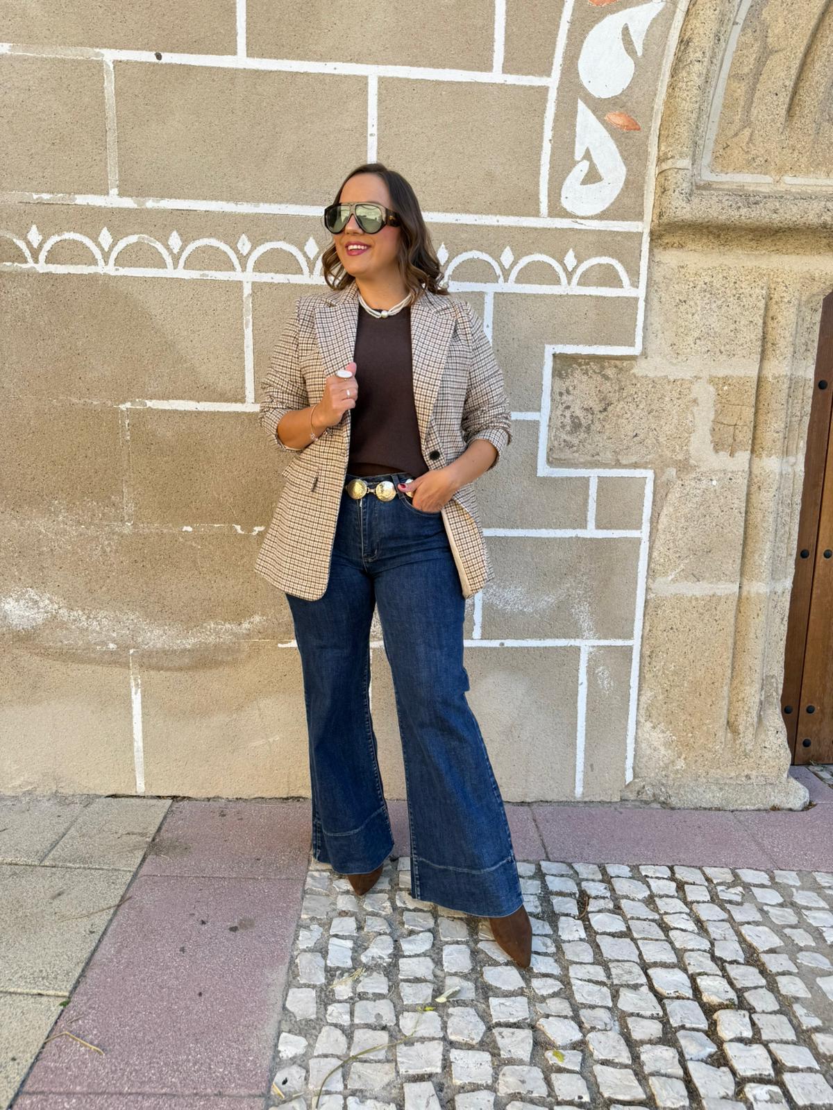 Americana Pata de Gallo Beige