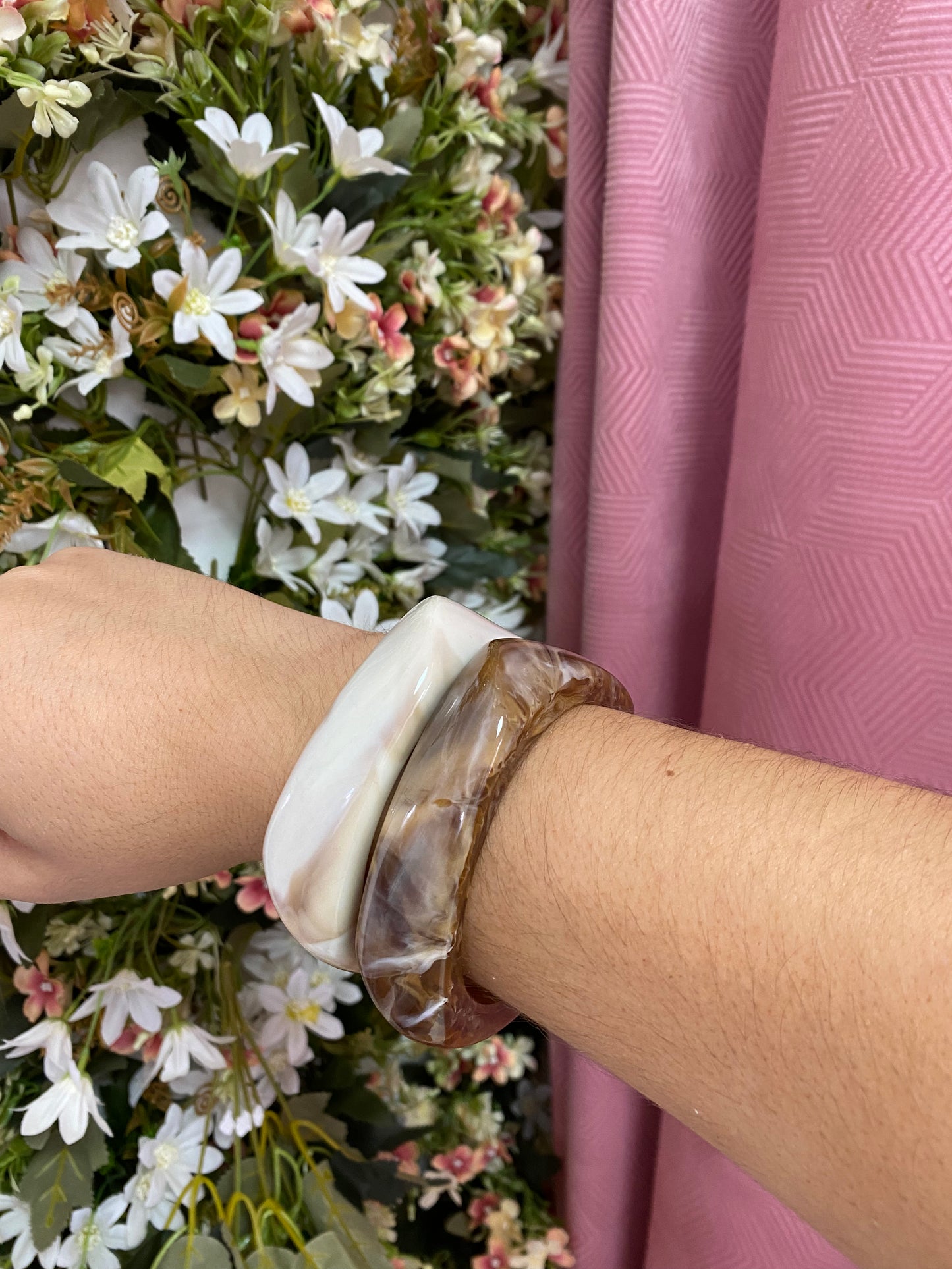 Pulsera Nácar Beige y Marrón