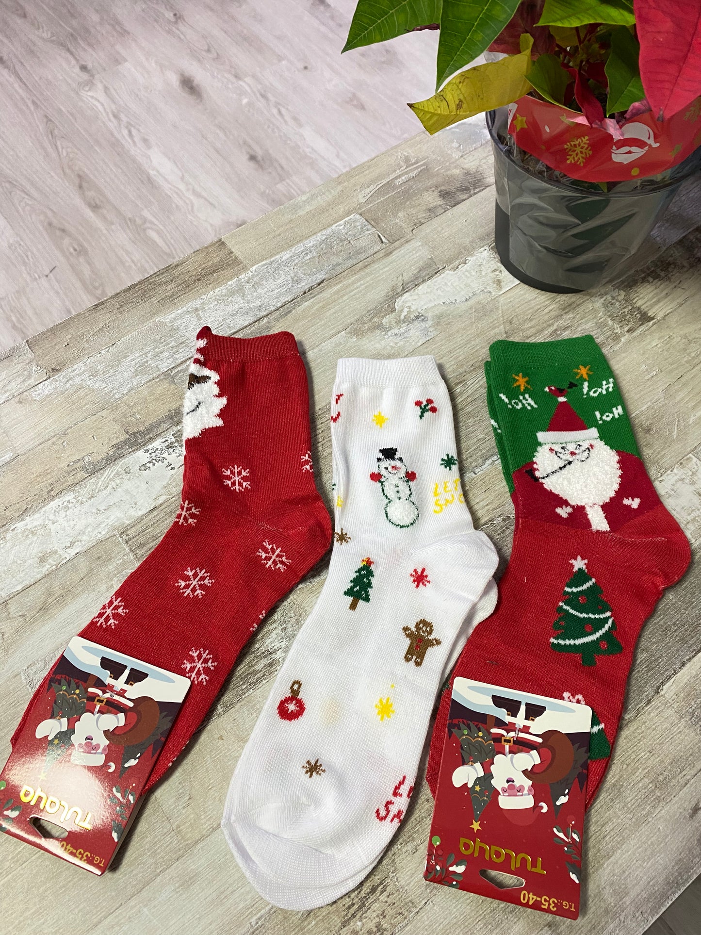 Pack Calcetines Papá Noel Rojo