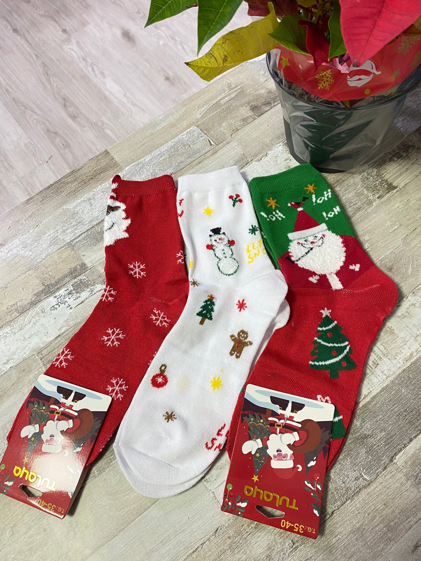 Pack Calcetines Papá Noel Rojo
