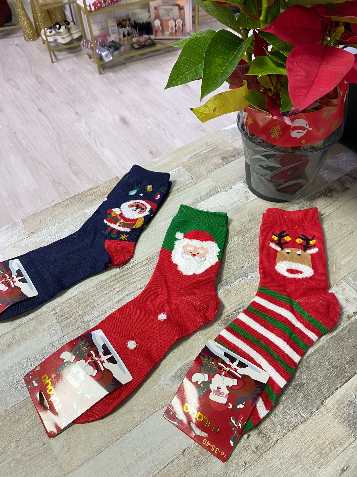 Pack Calcetines Papá Noel Azul
