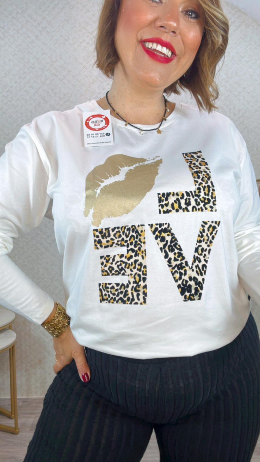 Camiseta Love Blanca