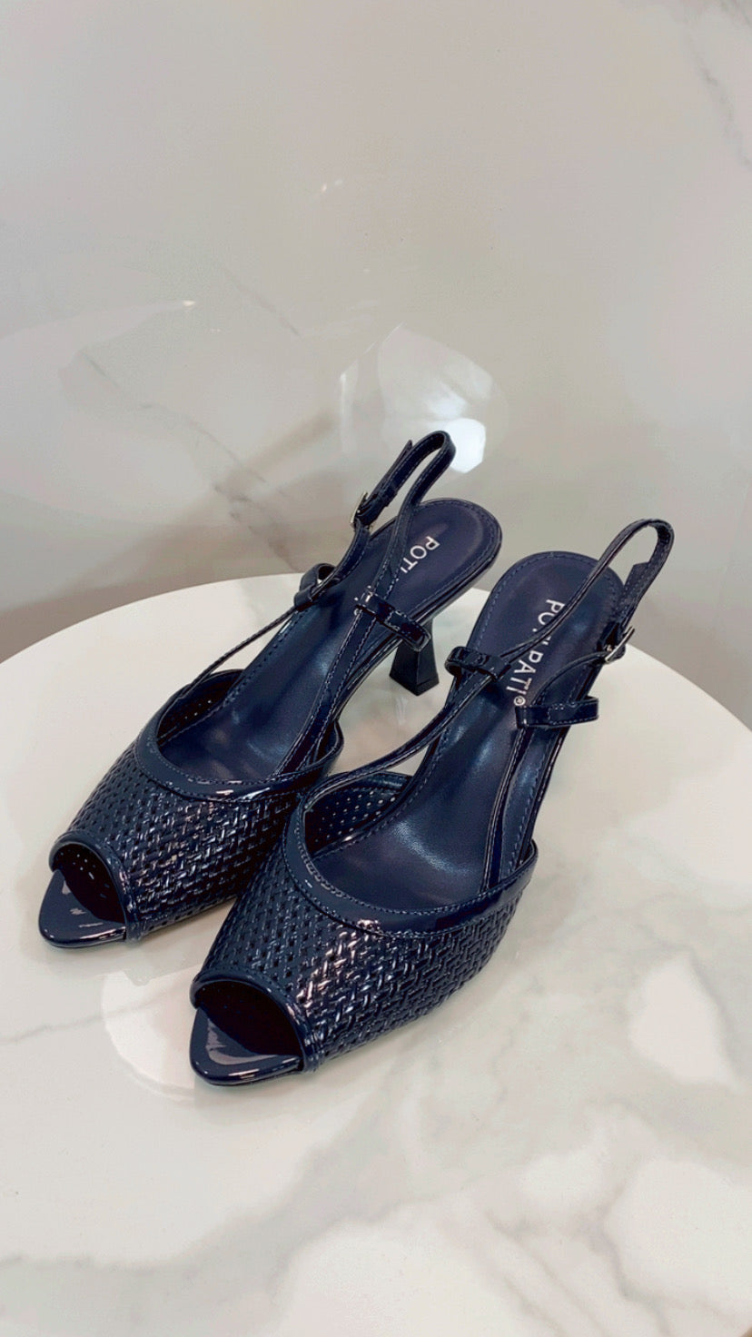 Zapato Destalonado Azul Marino