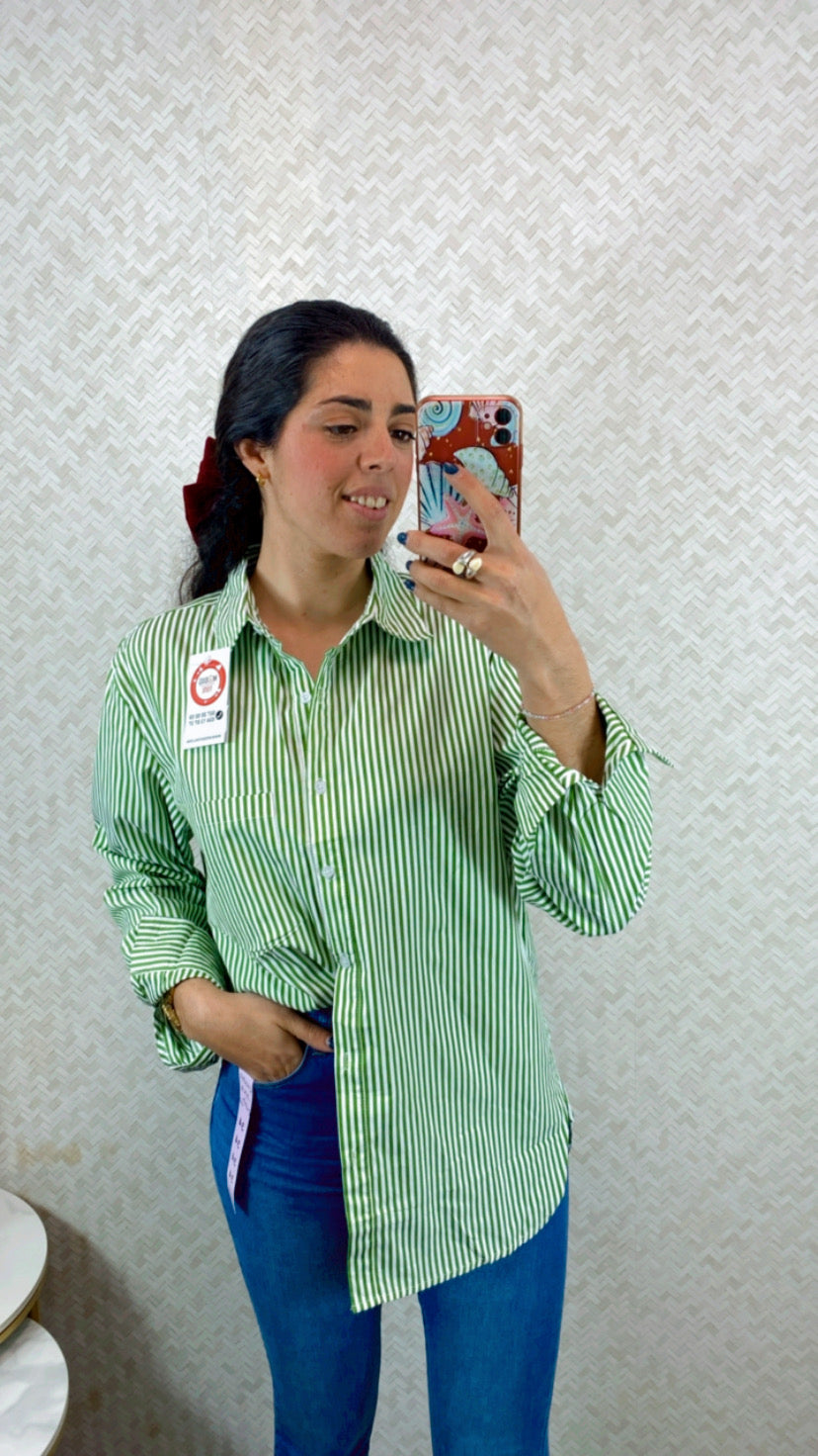 Camisa Rayas Verde