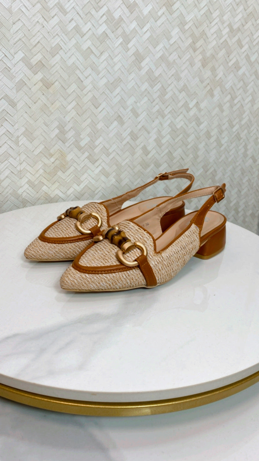 Zapato Destalonado Camel