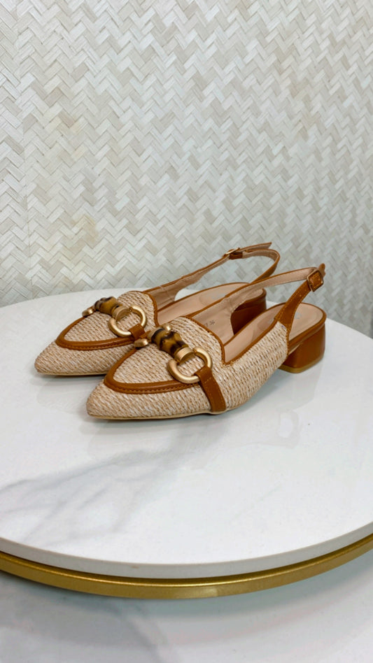 Zapato Destalonado Camel