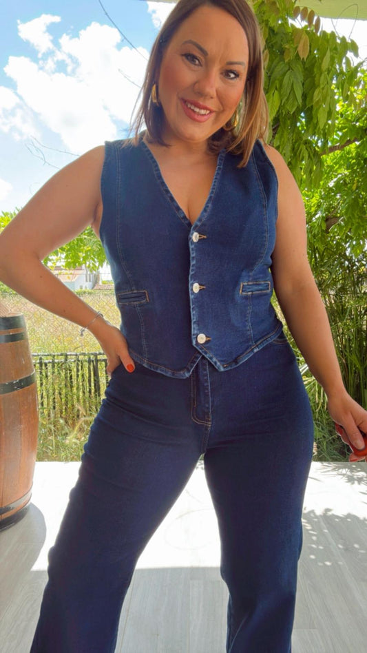 Chaleco Denim Oscuro