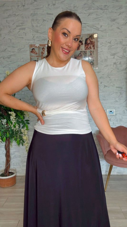 Top Luna Blanco