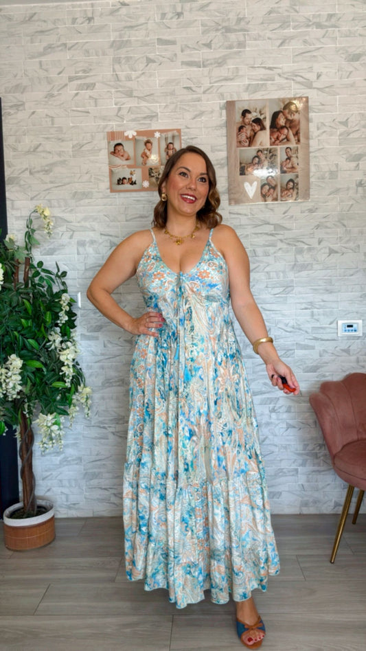 Vestido India Celeste