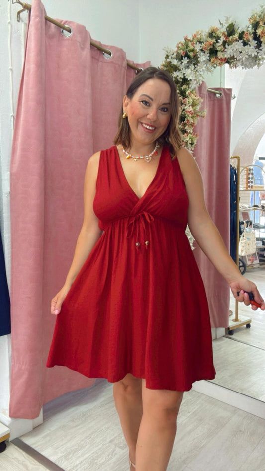Vestido Bailarina Burdeos