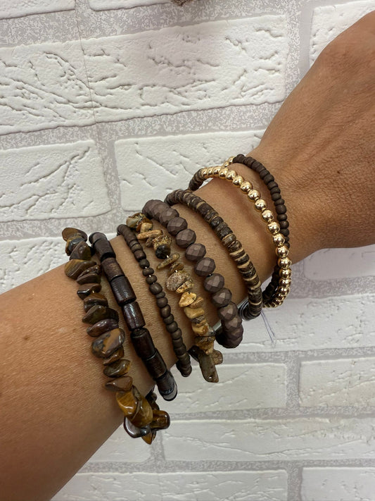 Pulsera Enredada Marrón